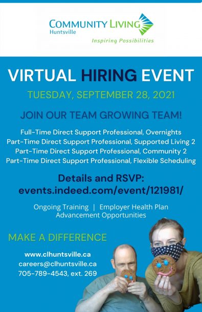 September 28, 2021, Virtual Hiring Event Flyer