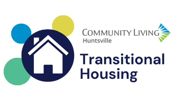Transitional Housing logo with house icon inside navy dot, and green, blue, and yellow dots around the edge.