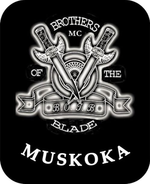 Brothers of the Blade Muskoka Logo in black and white.