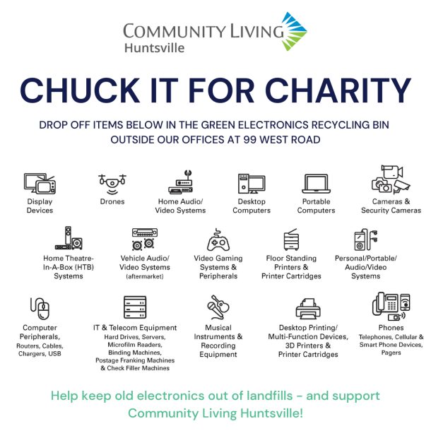 Chuck it for charity graphic