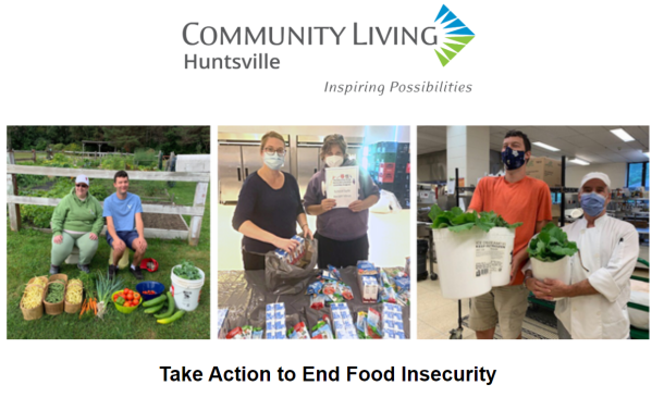 Screenshot of March 2023 newsletter. text reads: take action to end food insecurity