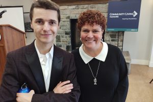 a smiling young man, Michael, and smiling woman, Jennifer.