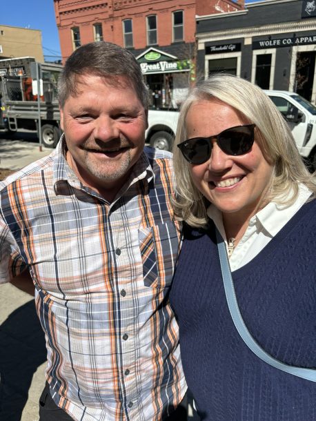 2 people, town councillors Dan Armour and Helena Renwick