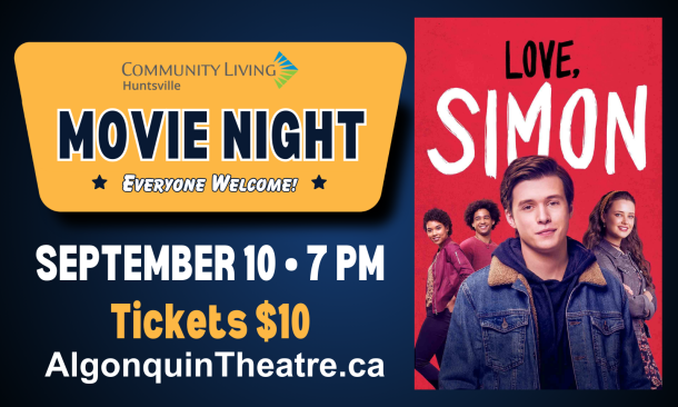 A poster for a Movie Night at the Algonquin Theatre in September 2025.