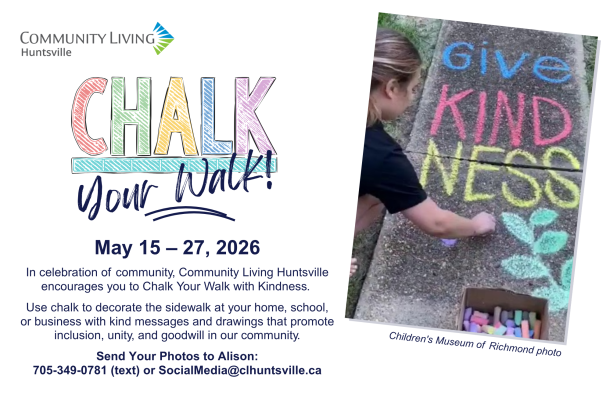 Flyer for Chalk Your Walk with Kindness 2026.