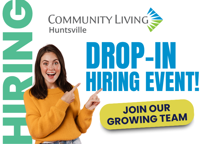 Drop-In Hiring Event graphic. Text reads, "Join Our Growing Team".