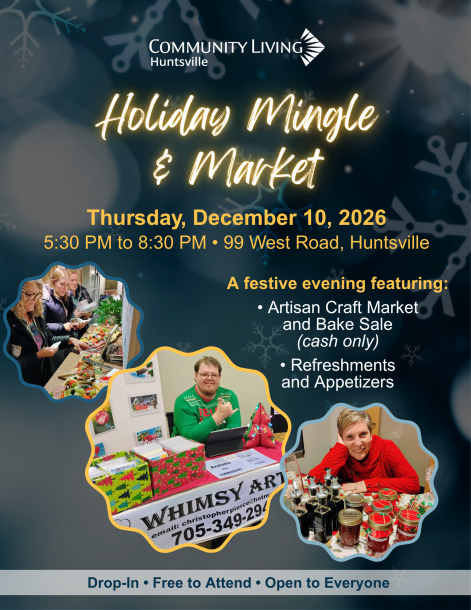 Poster for 2026 Holiday Mingle and Market.